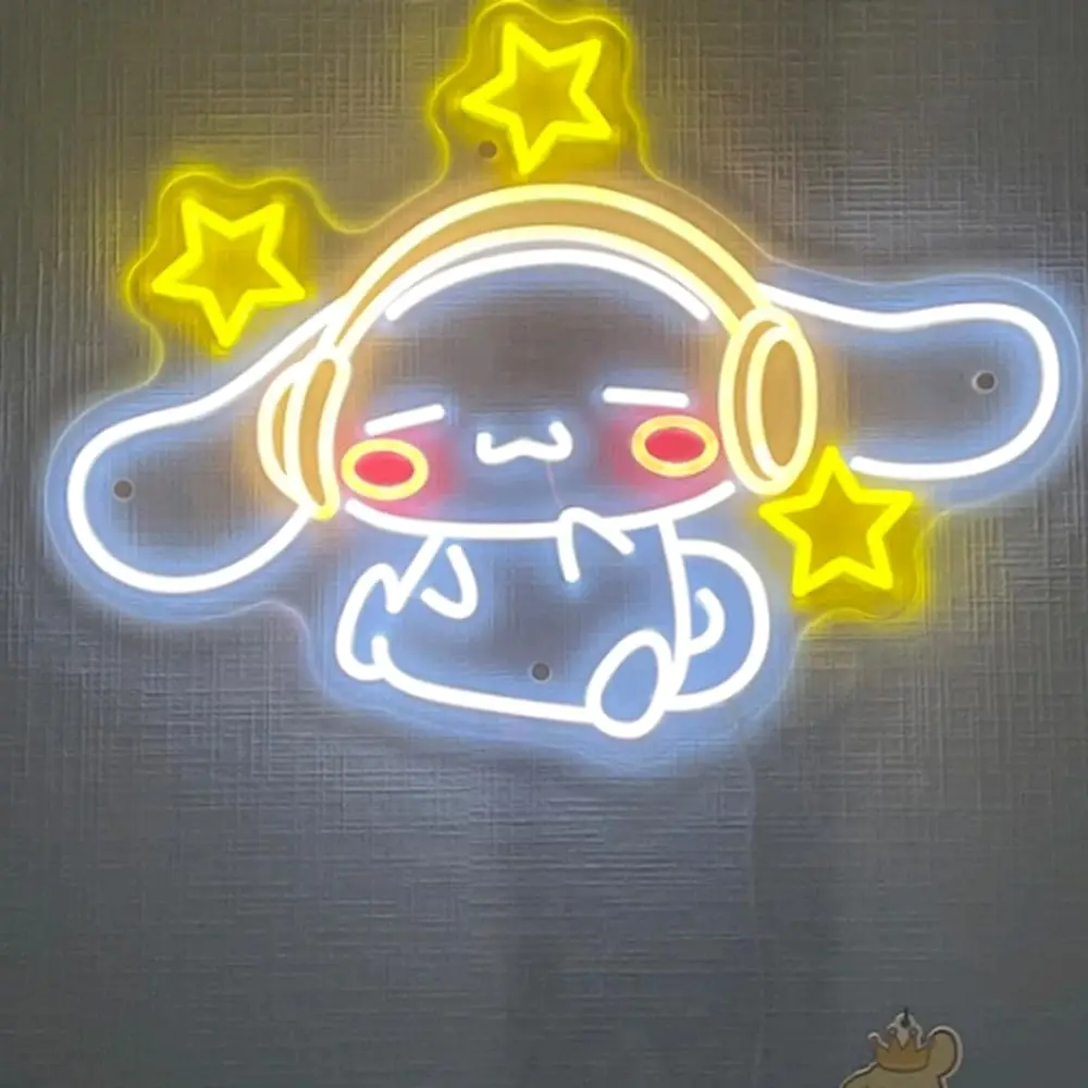 Photography Lighting Game - Cinnamoroll Headphones Neon Sign LED Dimmable