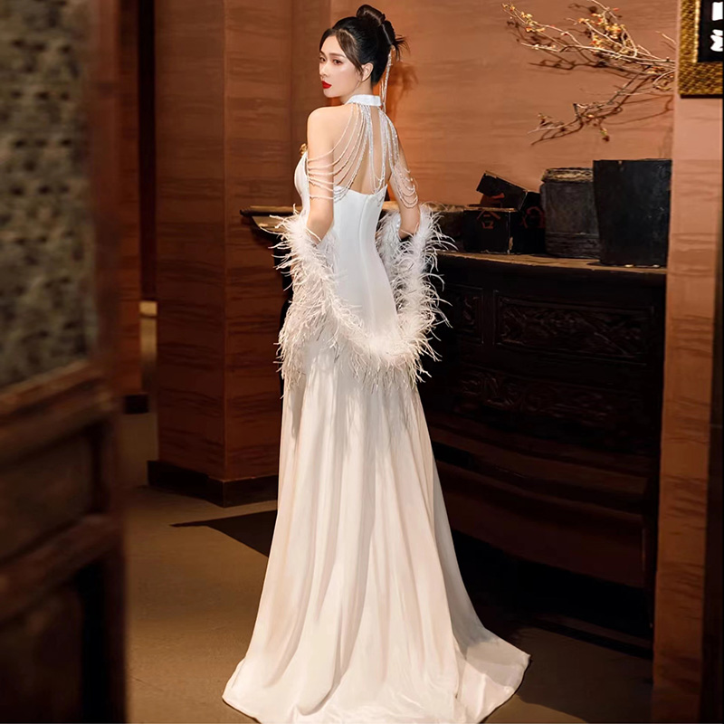Photography Lighting Design - Light Wedding Dress Satin Neck Hanging