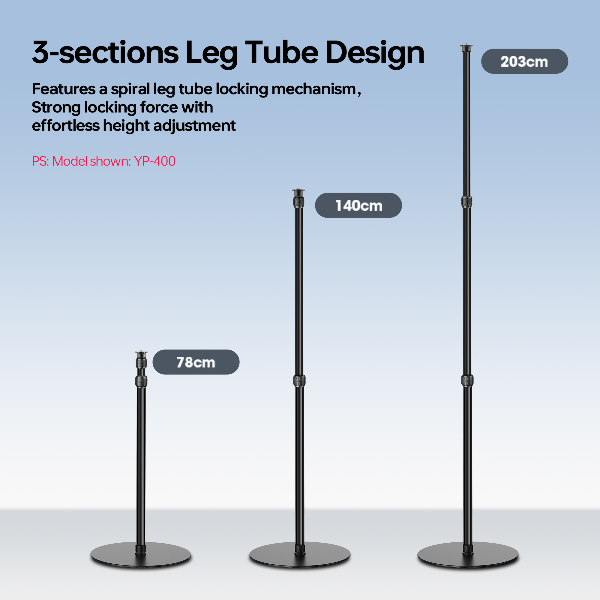 Photography Lighting Softbox - Manbily Light Stand Round base Monopod