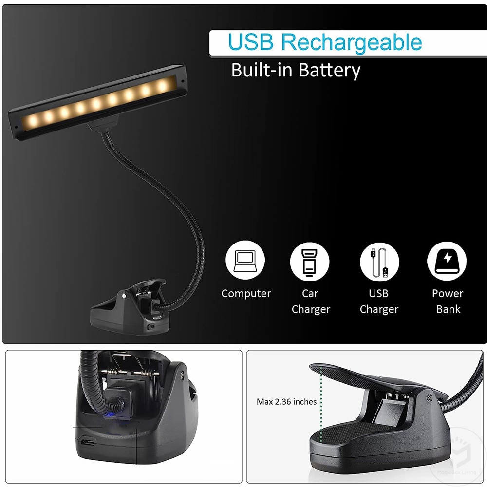 Rechargeable Music Stand Light - Photography Lighting Book avis et prix