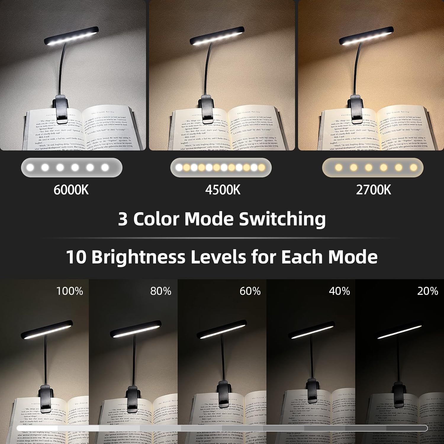 LED Book Light Reading Light E - Photography Lighting Book avis et prix