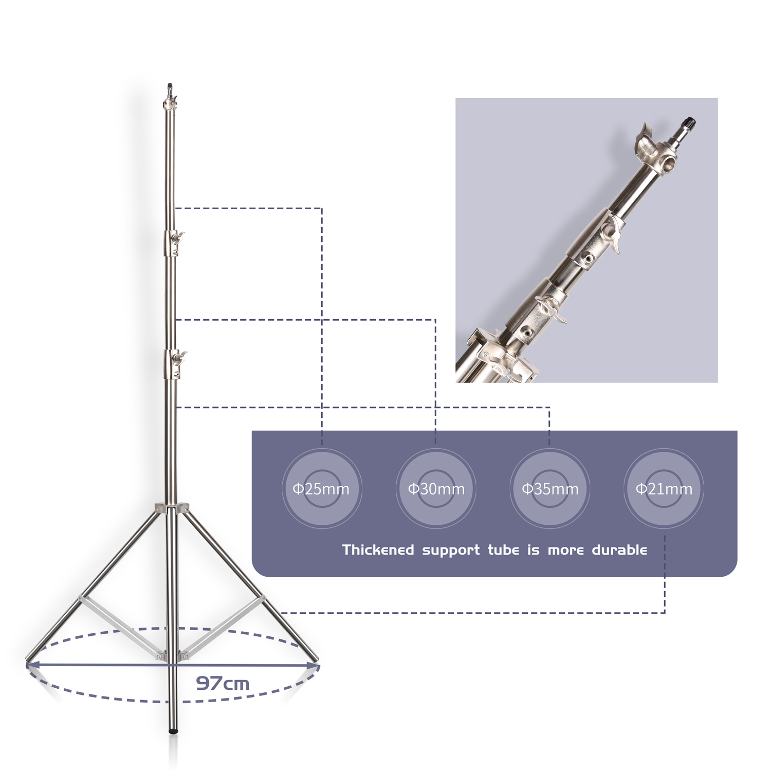 SH 2.8M Stainless Steel Light  - Photography Lighting Softbox avis et prix