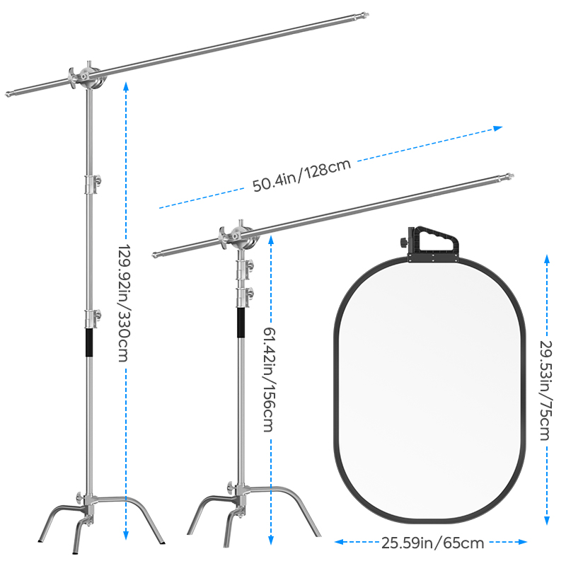 25*29in Light Reflector Stand  - Reflector Disc Silver avis et prix