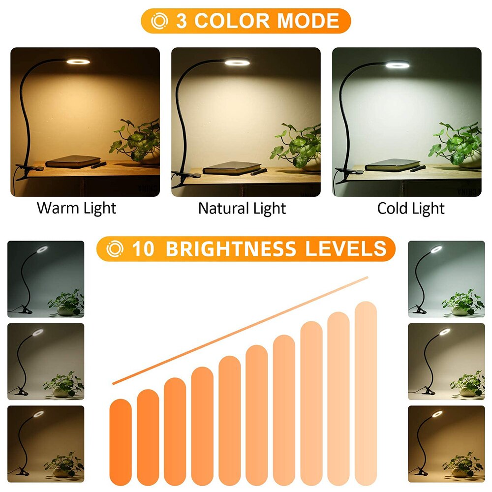 48 LEDs Desk Lamp Clip USB Boo - Photography Lighting Book avis et prix