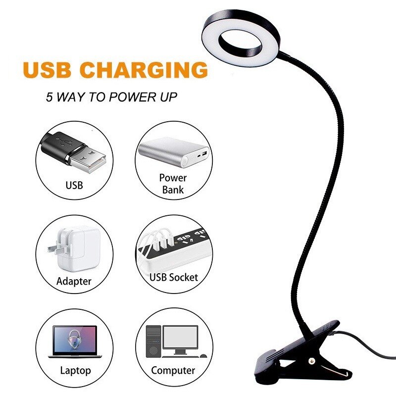 48 LEDs Desk Lamp Clip USB Boo - Photography Lighting Book avis et prix