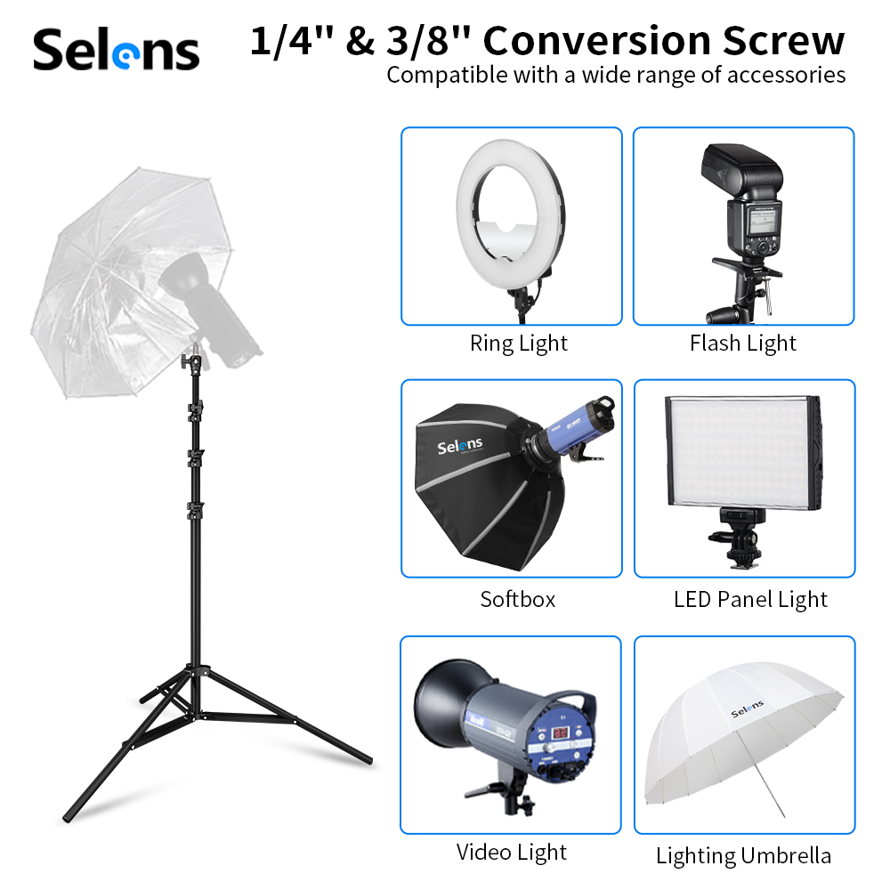 Selens 2.2~3.95M Light Stand w - Photography Lighting Softbox avis et prix