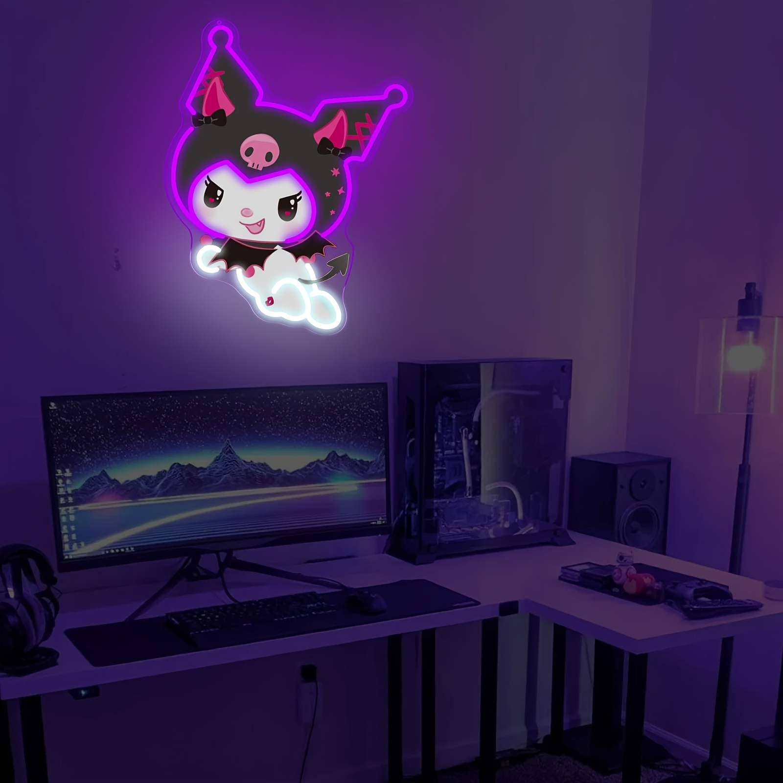Kuromi LED Neon Sign Purple Gl - Photography Lighting Game avis et prix