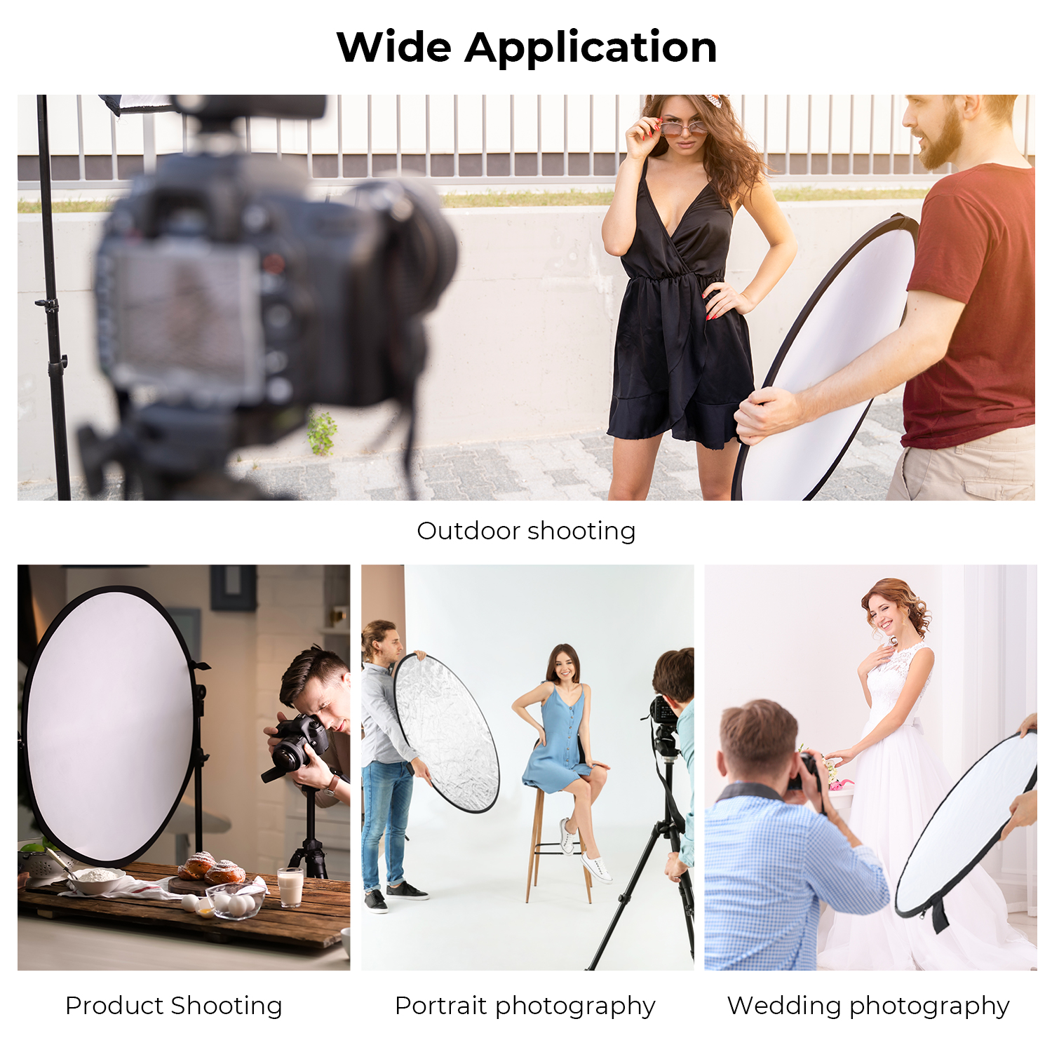 K&F CONCEPT 56/80/110cm 5-in-1 - Photography Lighting Reflectors avis et prix