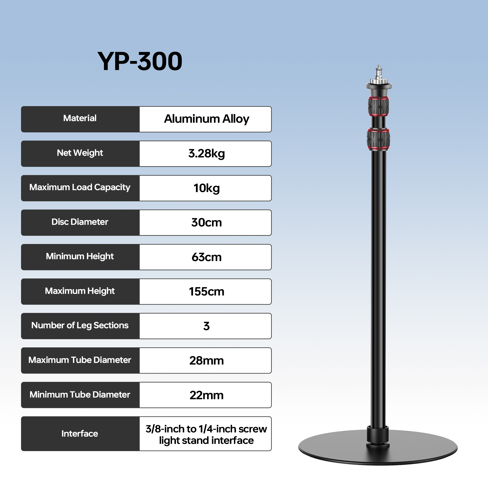 Manbily Light Stand Round base - Photography Lighting Softbox avis et prix