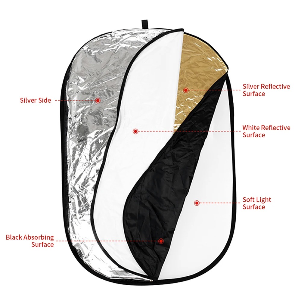 60/80/110CM 5-in-1 Collapsible - Photography Lighting Reflectors avis et prix
