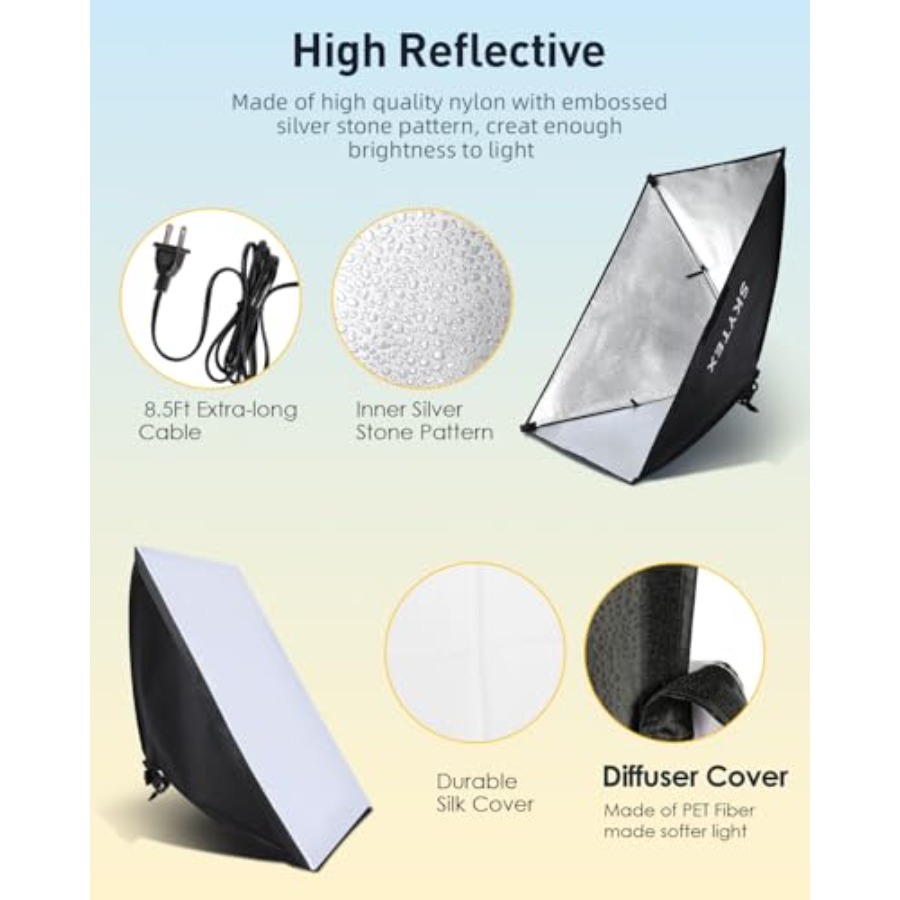 Lighting Kit Pack, 20x28in Sof - Photography Lighting Box avis et prix