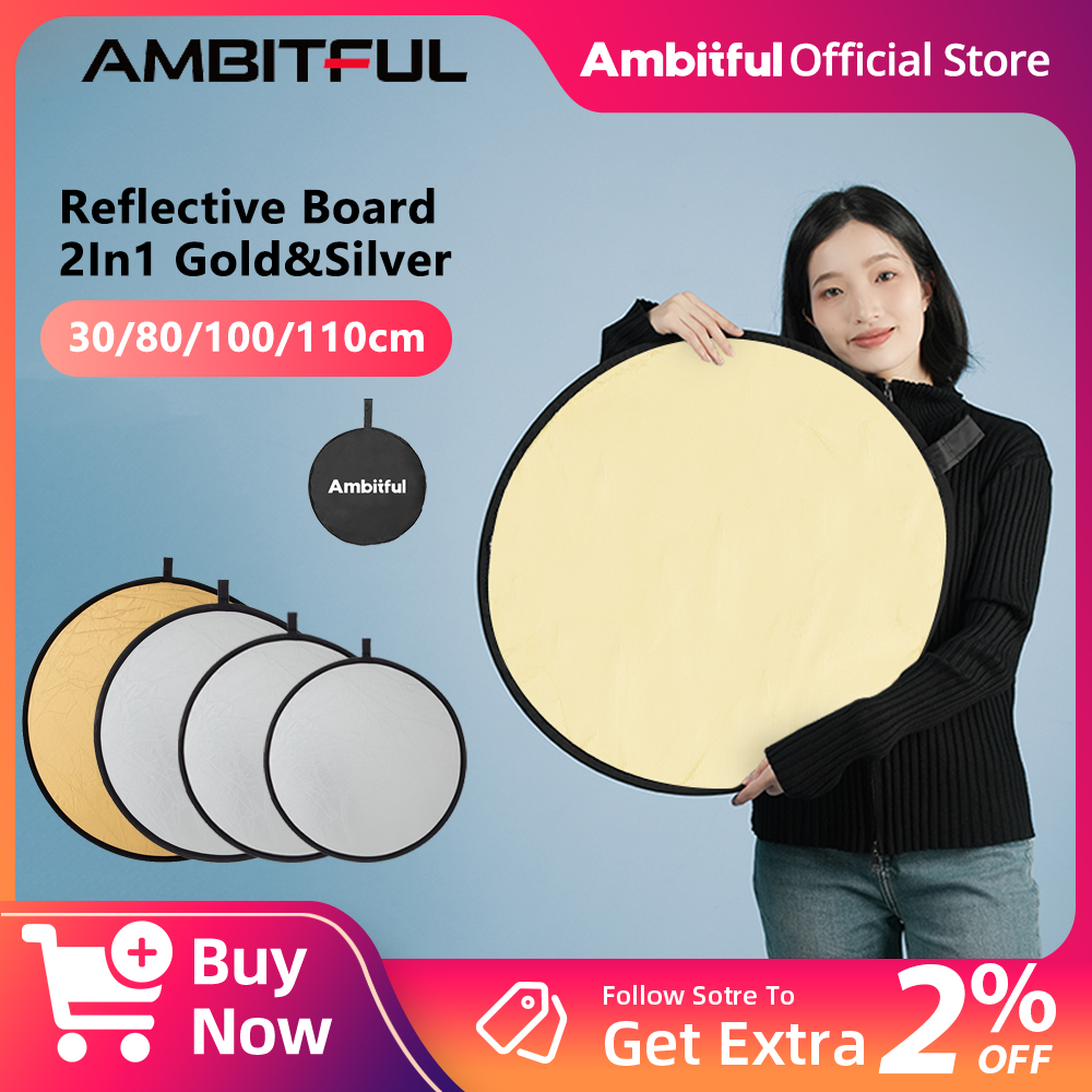 AMBITFUL 2in1 60cm 80cm 110cm  - Reflector Disc Silver avis et prix