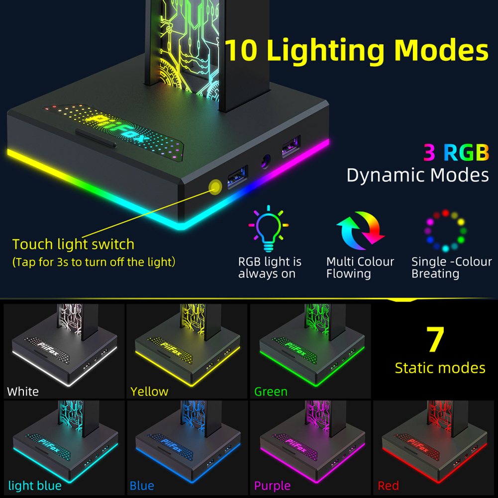 RGB Gaming Headphone Stand Dua - Photography Lighting Game avis et prix