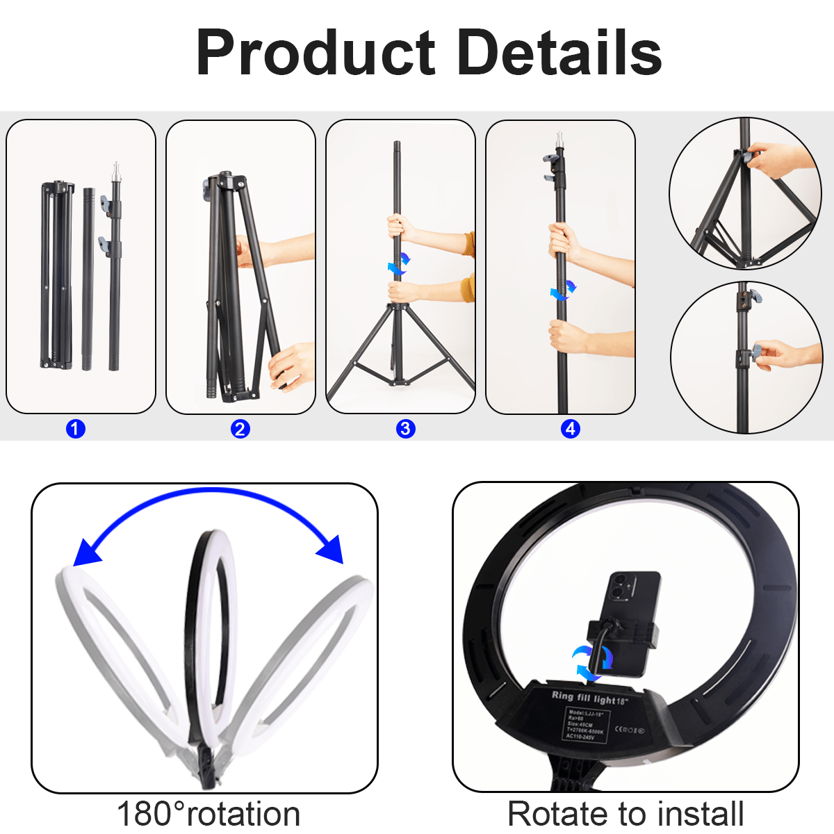 Professional 18 Inch Ring Ligh - Photography Lighting Online avis et prix