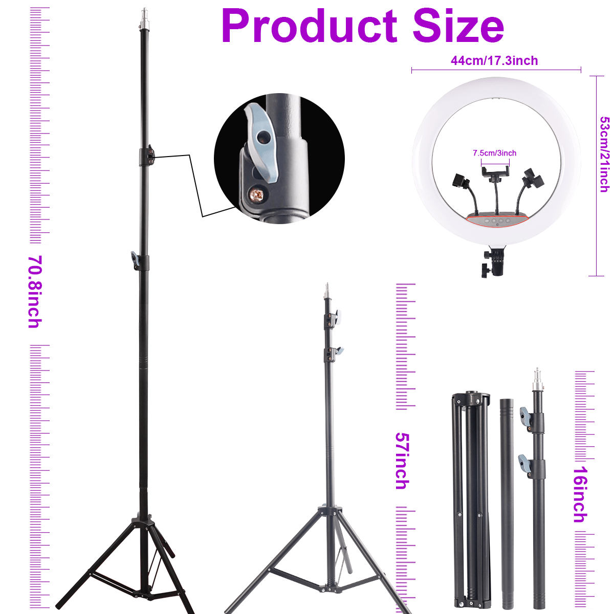 Professional 18 Inch Ring Ligh - Photography Lighting Online avis et prix